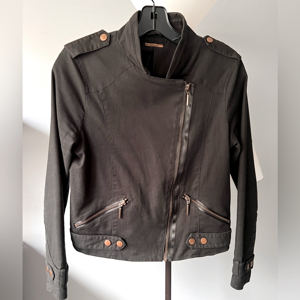 SKUNKFUNK  Black Cotton Jacket. Size Small